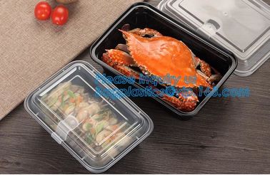 PET clear plastic food disposable container fruit salad bowl,disposable food packaging plastic bowls with lids bagplasti supplier