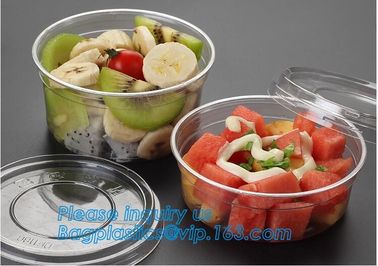 1000ML salad disposable plastic food container soup bowl noodle bowl,Food Grade Custom Transparent Disposable Plastic Fa supplier