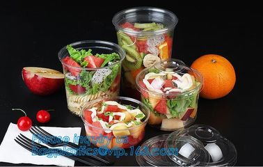 1000ML salad disposable plastic food container soup bowl noodle bowl,Food Grade Custom Transparent Disposable Plastic Fa supplier