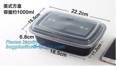 500ML 1300ML Rectangular Camping Bowl Stackable Plastic Box Fresh Box Colorful Microwavable Food Storage Container Set supplier