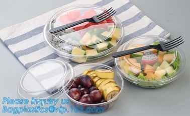 32oz Disposable Clear PET Plastic Salad Bowl With Lid PLA Biodegradable Salad Bowl,24oz Pet Disposable Plastic Salad Bow supplier