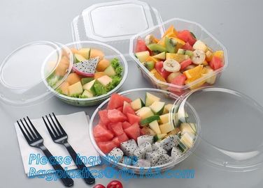 32oz Disposable Clear PET Plastic Salad Bowl With Lid PLA Biodegradable Salad Bowl,24oz Pet Disposable Plastic Salad Bow supplier