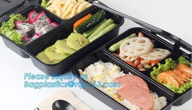 Disposable Plastic food delivery box Printing Sushi Tray For Food Packaging,HIPS Material Disposable Black Plastic Food supplier