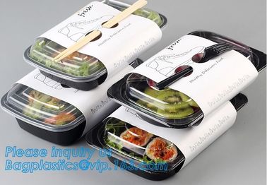 Disposable PP plastic food container 3 compartment containers / bento box / meal prep containers,food containers square supplier