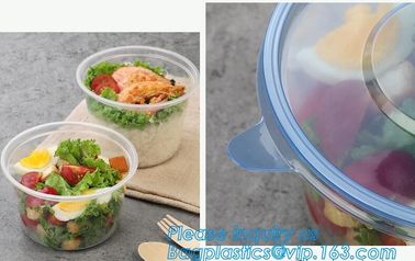 550ml Microwavable Plastic Disposable Food Packaging Container Rice Bowls For Food,Pp Round disposable cheap high qualit supplier