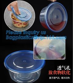 550ml Microwavable Plastic Disposable Food Packaging Container Rice Bowls For Food,Pp Round disposable cheap high qualit supplier