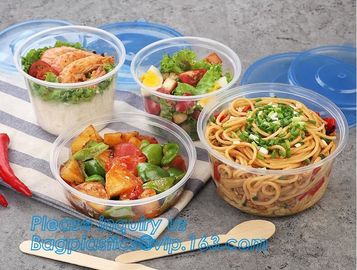 550ml Microwavable Plastic Disposable Food Packaging Container Rice Bowls For Food,Pp Round disposable cheap high qualit supplier