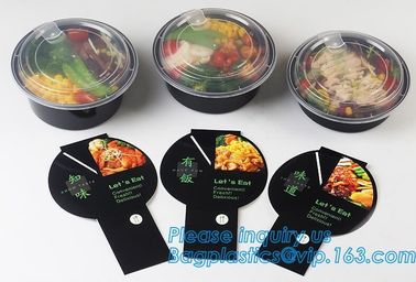 1000ml Black Disposable Biodegradable Bento Food Noodles Container PP Plastic Microwave Safe Soup Bowl bagplastics bagea supplier