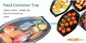 Food container tray,Black 5 Compartment Food Packaging Blister Plastic Fruit Tray,blister plastic microwave food ovenabl supplier