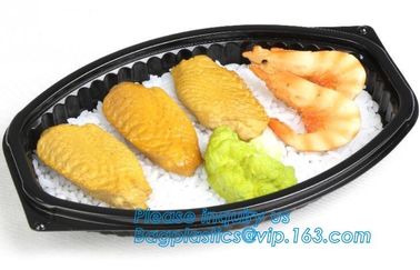 Food container tray,Black 5 Compartment Food Packaging Blister Plastic Fruit Tray,blister plastic microwave food ovenabl supplier