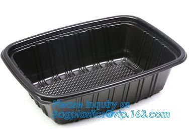 OEM and ODM custom plastic 2100ml pp 4 compartment plastic food box,disposable food container, plastic plate, plastic cu supplier