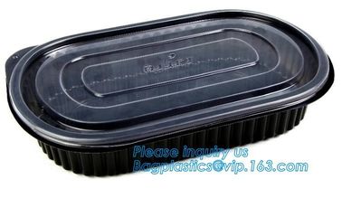 OEM and ODM custom plastic 2100ml pp 4 compartment plastic food box,disposable food container, plastic plate, plastic cu supplier