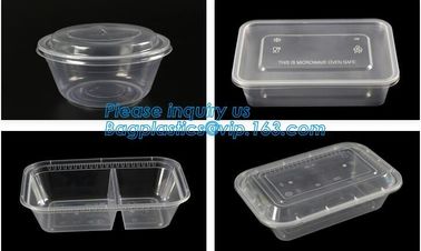 OEM and ODM custom plastic 2100ml pp 4 compartment plastic food box,disposable food container, plastic plate, plastic cu supplier