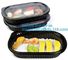 OEM and ODM custom plastic 2100ml pp 4 compartment plastic food box,disposable food container, plastic plate, plastic cu supplier