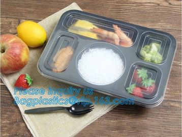 3 compartment plastic food storage Microwave Freezer Safe Plastic Disposable lunch box,Fast food container disposable ta supplier