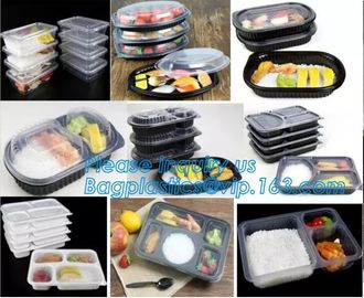 3 compartment plastic food storage Microwave Freezer Safe Plastic Disposable lunch box,Fast food container disposable ta supplier