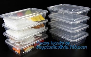 Airtight Plastic Storage Food Freshness Preservation Container Disposable plastic storage box,bpa free stackable take aw supplier