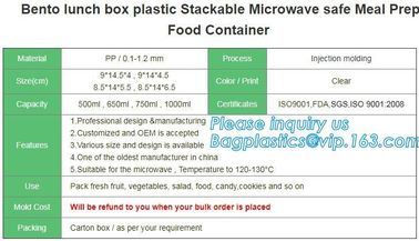 Factory Direct Lid Plastic Lunch Box Clear Food Container,Keep Fresh Crisper Food Box,Fresh Boxpp packaging disposable c supplier