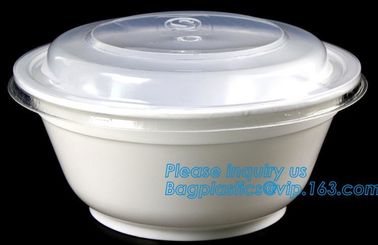 Pp Round disposable cheap high quality plastic bowl with lid,disposable package PP new plastic salad food bowl with seal supplier