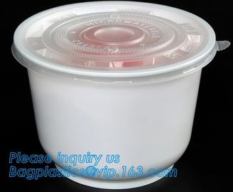 Pp Round disposable cheap high quality plastic bowl with lid,disposable package PP new plastic salad food bowl with seal supplier