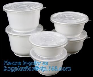 Pp Round disposable cheap high quality plastic bowl with lid,disposable package PP new plastic salad food bowl with seal supplier