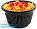 Pp Round disposable cheap high quality plastic bowl with lid,disposable package PP new plastic salad food bowl with seal supplier