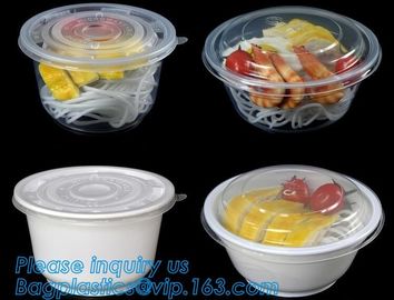 Pp Round disposable cheap high quality plastic bowl with lid,disposable package PP new plastic salad food bowl with seal supplier