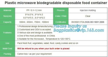 Compartments food grade blister plastic frozen and microwave dumpling tray,Packing Tray Disposable Food Plastic Package supplier