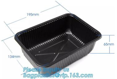 takeaway food container disposable plastic lunch bento box,square PLA plastic food container,fast food package essential supplier