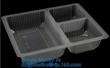 transparent pp bento box,lunch box plastic disposable compartment food containers,food,lunch,BBQ,noodles,salad,corn kern supplier