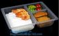 transparent pp bento box,lunch box plastic disposable compartment food containers,food,lunch,BBQ,noodles,salad,corn kern supplier