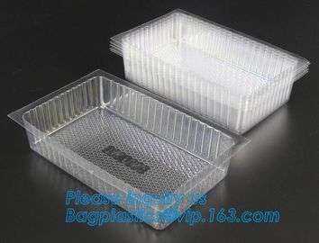 Disposable custom blister PET food packaging plastic container cookie biscuit tray,PET blister packaging compartment hin supplier