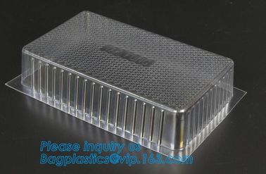 Disposable custom blister PET food packaging plastic container cookie biscuit tray,PET blister packaging compartment hin supplier