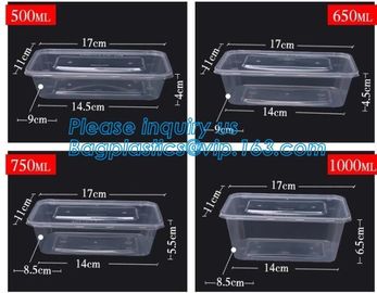 clear blister clamshell plastic raspberry containers,lunch box 4 compartment PP Blister pack Food Containers Disposable supplier