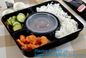 stackable airtight food tray 5 compartments,Professional design plastic sea food container,6 Compartment Food Tray pack supplier