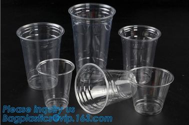 Elegant Shape Drinking Straw Promotional Cups With Straws Single Wall Plastic Cup,double wall custom plastic cups no min supplier