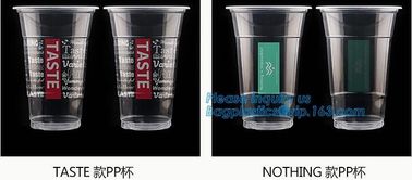 Food grade 12oz 375ml cold drink transparent biodegradebale PET disposable plastic cup/airline plastic drinking cup supplier