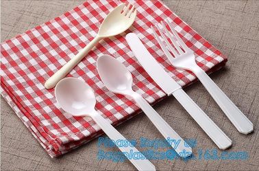6" PS Disposable Plastic Forks Spoons Knives Western Cultery Sets in Restaurants and Kitchens 48 pcs pink plastic cutler supplier