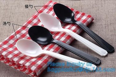 6" PS Disposable Plastic Forks Spoons Knives Western Cultery Sets in Restaurants and Kitchens 48 pcs pink plastic cutler supplier