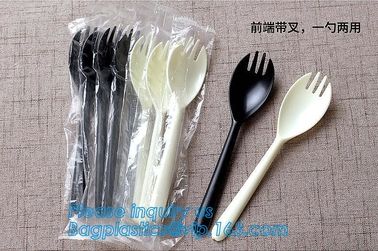 6" PS Disposable Plastic Forks Spoons Knives Western Cultery Sets in Restaurants and Kitchens 48 pcs pink plastic cutler supplier