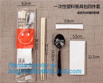 High quality New designed Cheap Disposable Plastic cutlery Sets(plastic knife spoon fork packs) chopsticks,cutlery set, supplier