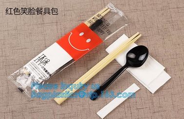 High quality New designed Cheap Disposable Plastic cutlery Sets(plastic knife spoon fork packs) chopsticks,cutlery set, supplier