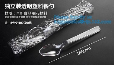 Disposable Flatware Set-Heavyweight Plastic Cutlery 100 Forks, 100 Spoons, 100 Knives,PP Disposable Plastic Cutlery ps supplier