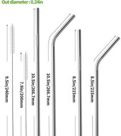 Stainless steel rainbow colored metal straws for drinking,FDA Approved Folding Drinking Metal Stainless Steel Collapsibl supplier