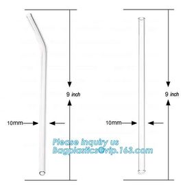 FDA Glass Drinking Straw,Amazon top seller reusable clear glass straws and colored straw glass,Borosilicate Bent Color G supplier