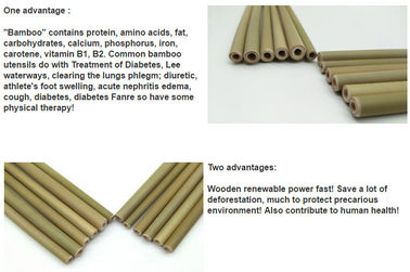 Organic Reusable Hand-Crafted Natural Eco Bamboo Drinking Straws,Natural Bamboo Drinking Straws with customized logo pac supplier