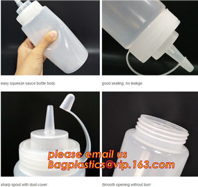 FDA Food Grade 8oz Empty Custom LDPE Plastic Ketchup Squeeze Bottle with Scale for Syrup, Sauce, Ketchup, BBQ Sauce, Con supplier