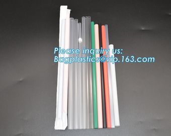 Individual Packed 100% Biodegradable Non Plastic Drinking Straw PLA Straw,5mm flexible Biodegradable PLA Drinking Straws supplier