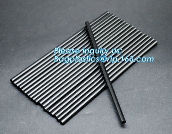 Bio degradable corn starch PLA plastic straws,Disposable hard black long PLA plastic drinking straw,PLA Plastic Biodegra supplier