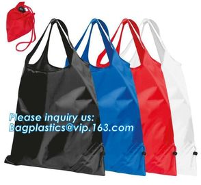 custom promotional reusable grocery 190t polyester foldable shopping bag,High Quality academy outdoor zipper pocket cust supplier